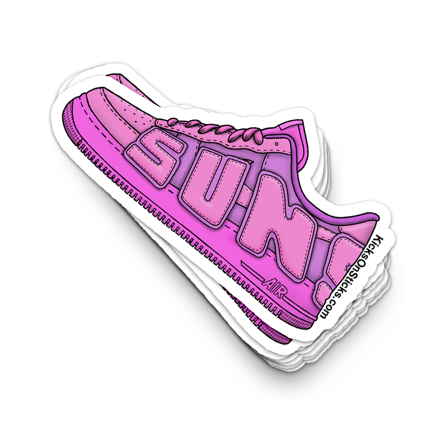 Air Force 1 Low "CPFM Sun Fuchsia" Sneaker Sticker