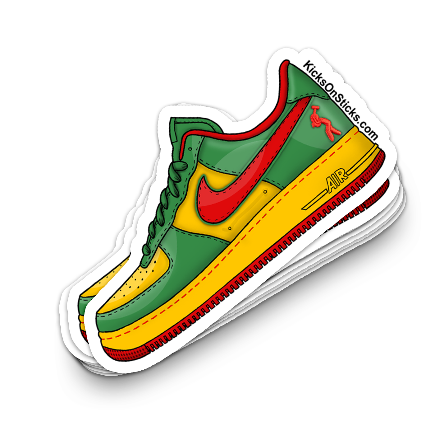Air Force 1 Low "Concrete Boys Lucky Green" Sneaker Sticker