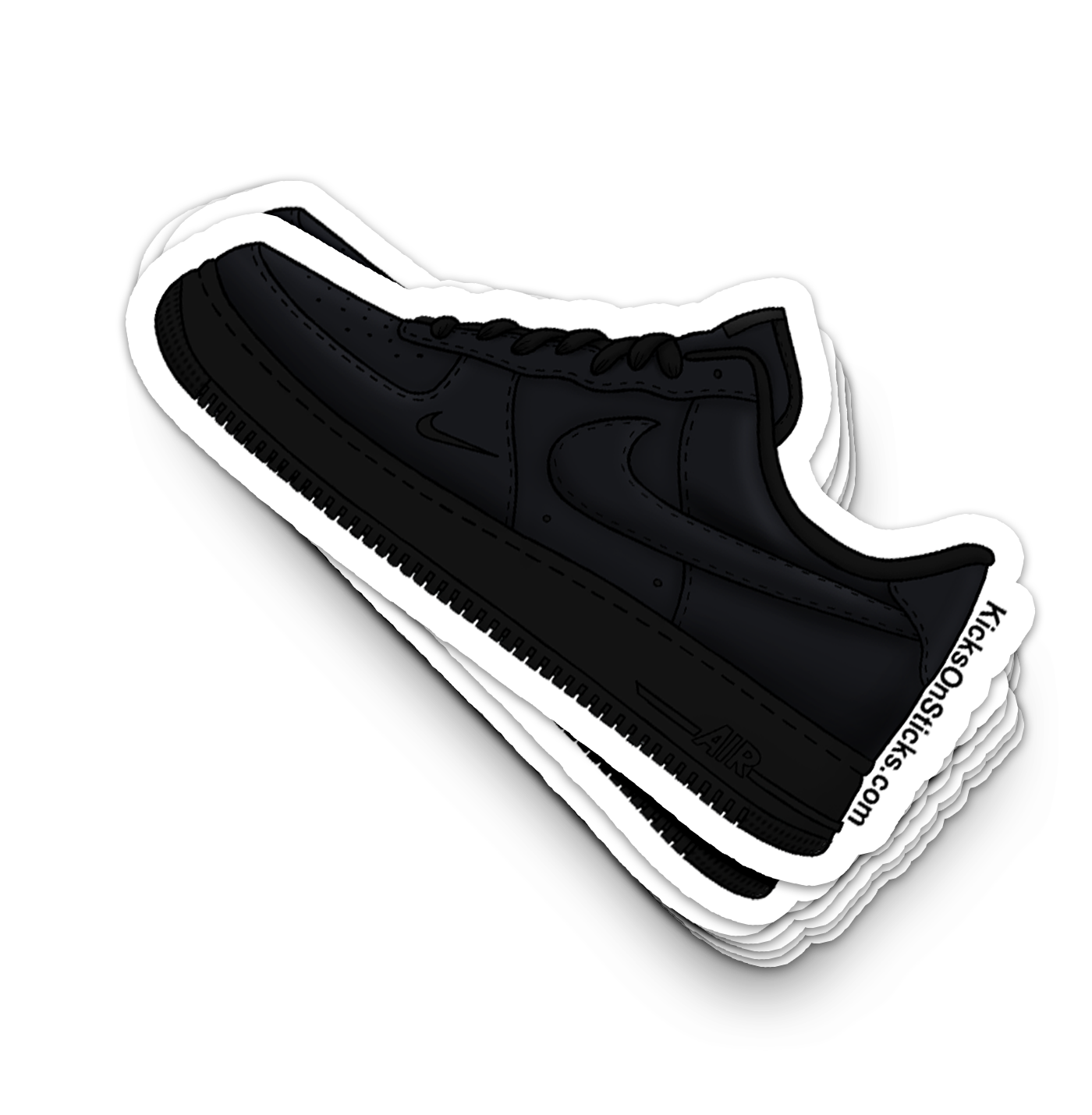 Air Force 1 Low "Dirty Triple Black" Sneaker Sticker