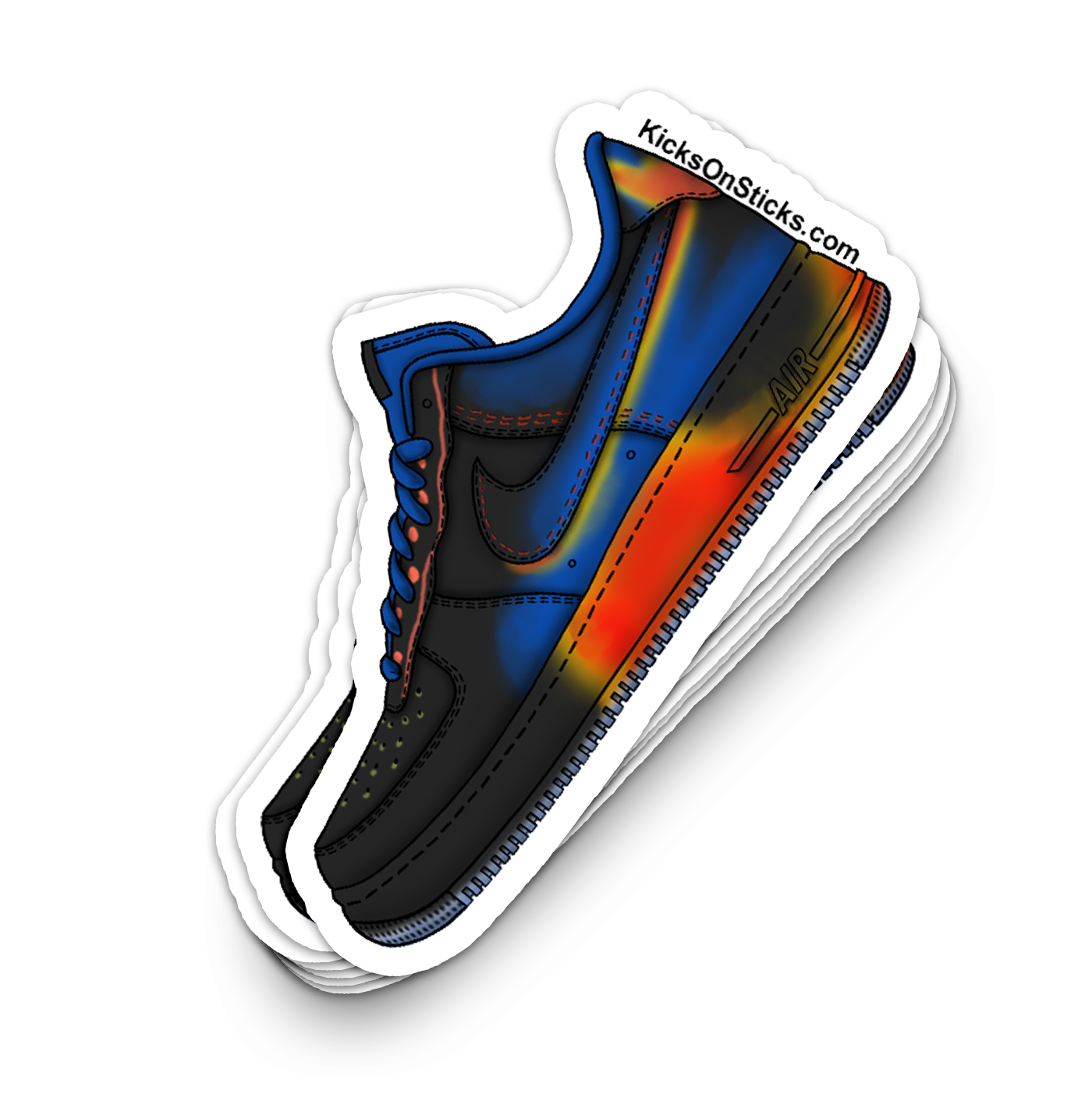 Air Force 1 Low "Heat Map Black" Sneaker Sticker