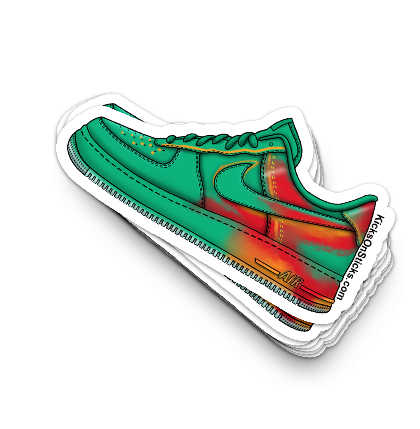 Air Force 1 Low "Heat Map Green" Sneaker Sticker