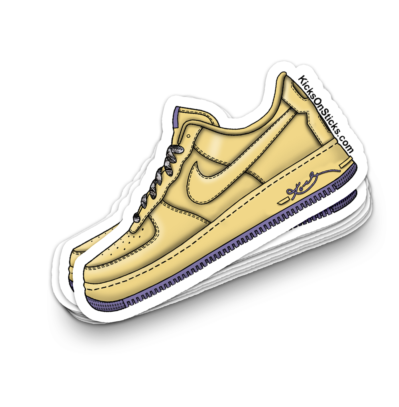 Air Force 1 Low "Kobe Soft Yellow" Sneaker Sticker