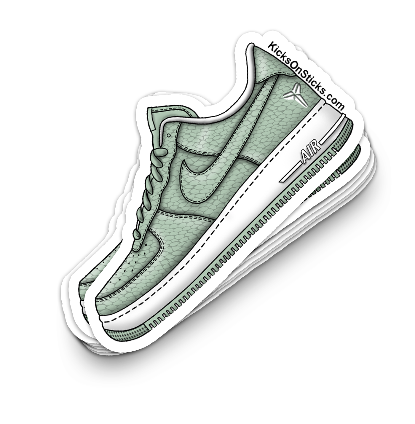 Air Force 1 Low "Kobe Snake Steam Liberty Green" Sneaker Sticker