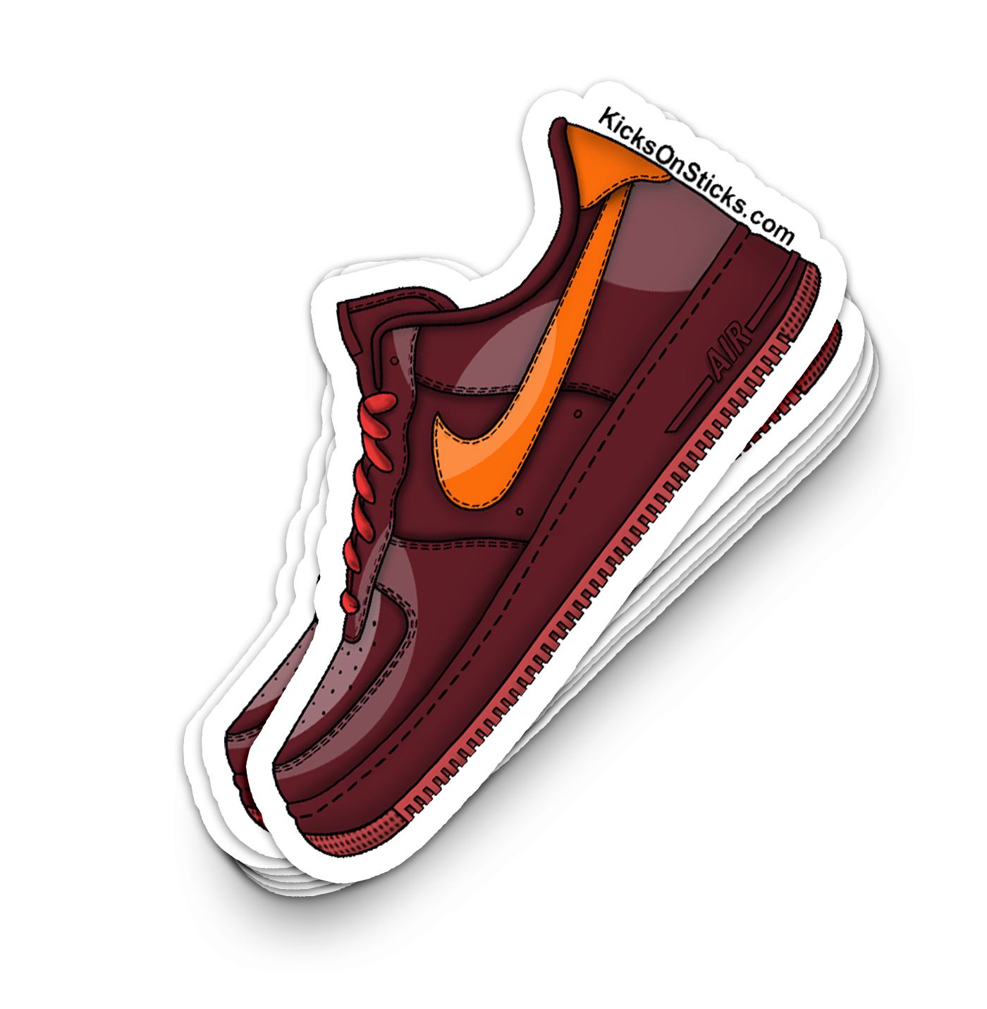 Air Force 1 Low "Patent Pack Team Red" Sneaker Sticker