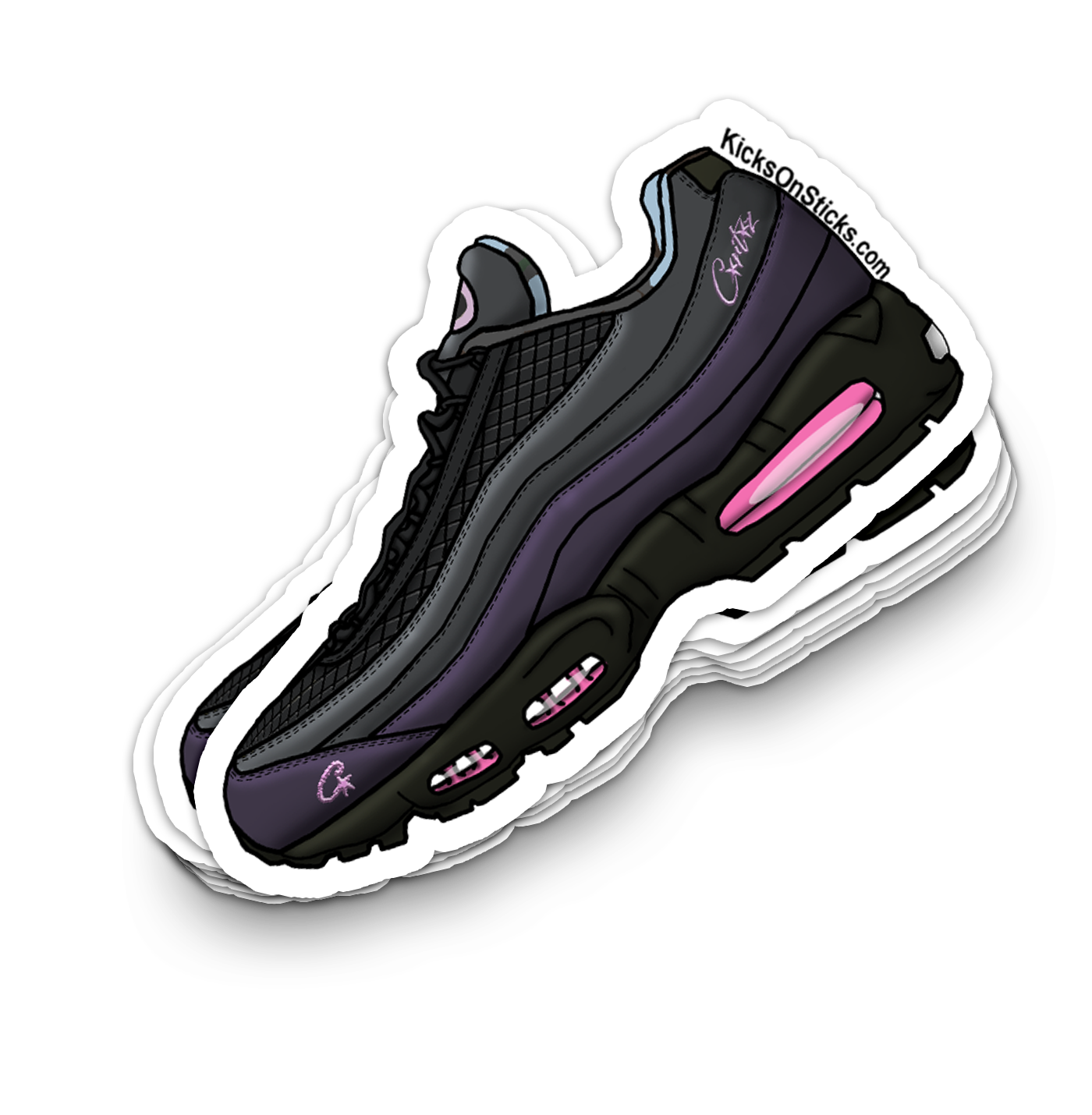 Air Max 95 "Corteiz Pink Beam" Sneaker Sticker