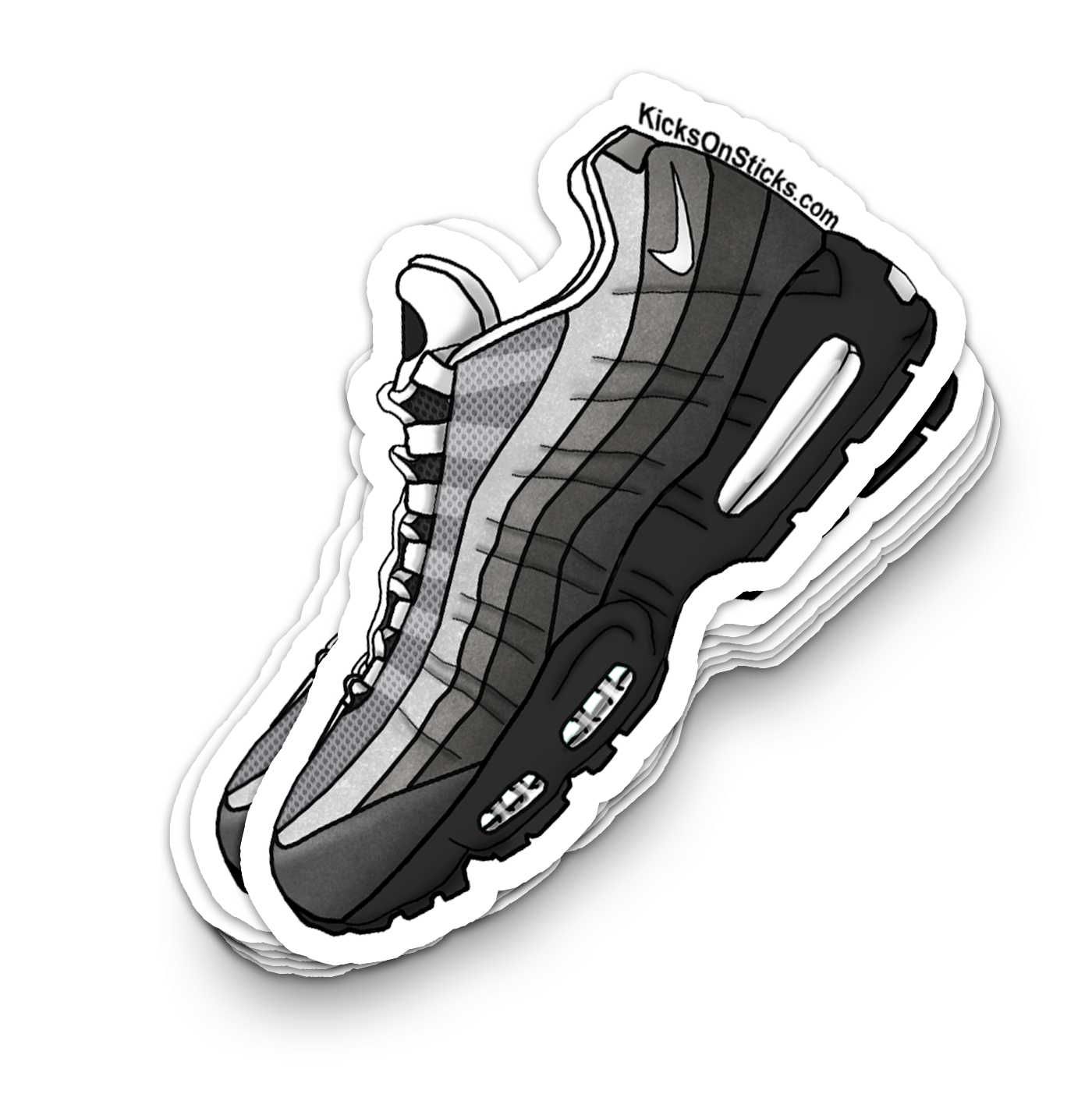 Air Max 95 "Grey Gradient" Sneaker Sticker