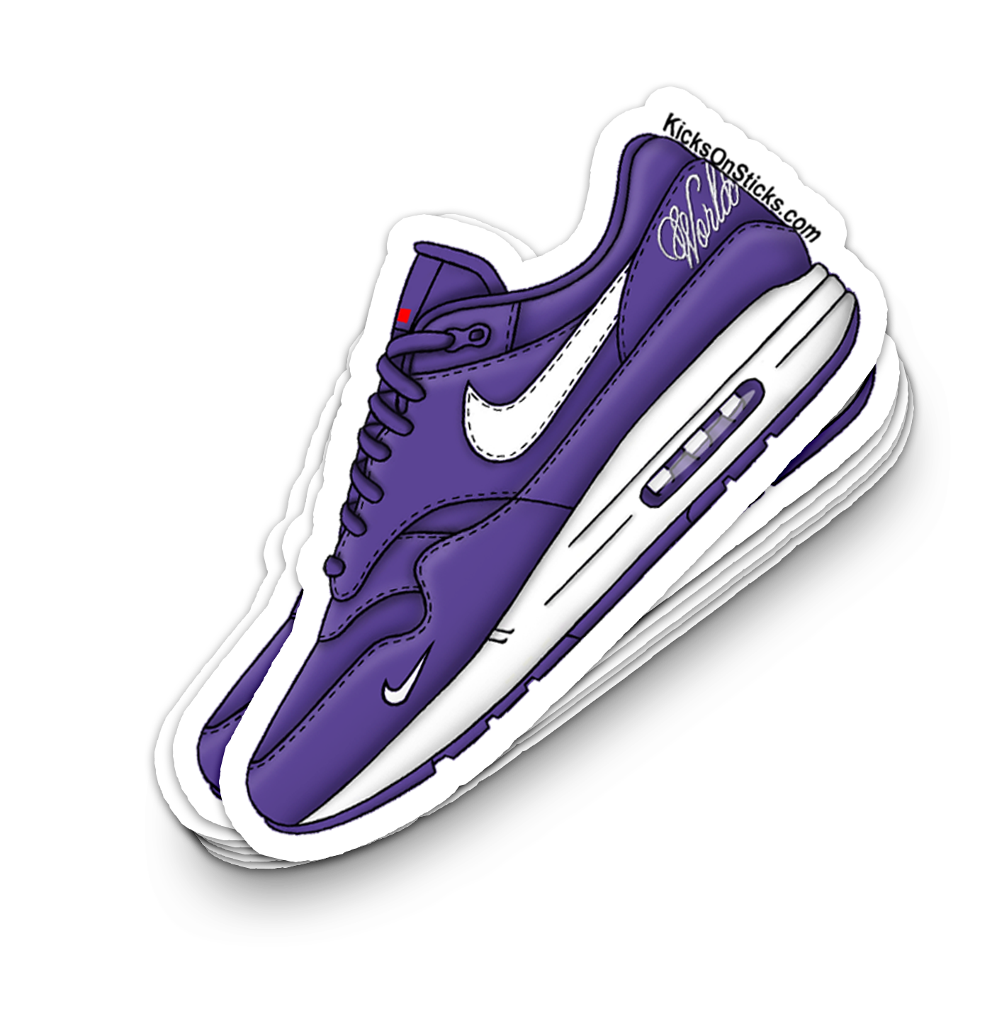 Air Max 1 "Supreme 2025 Purple" Sneaker Sticker