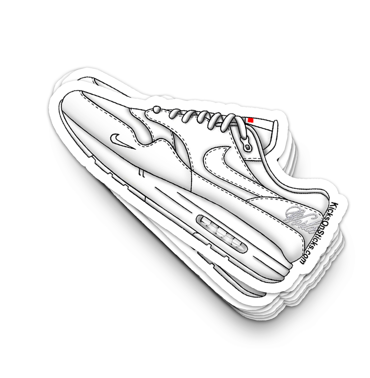 Air Max 1 "Supreme 2025 White" Sneaker Sticker