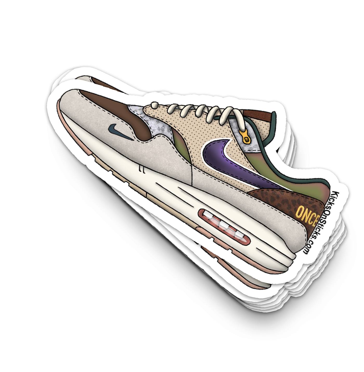 Air Max 1 "University Oregon" Sneaker Sticker