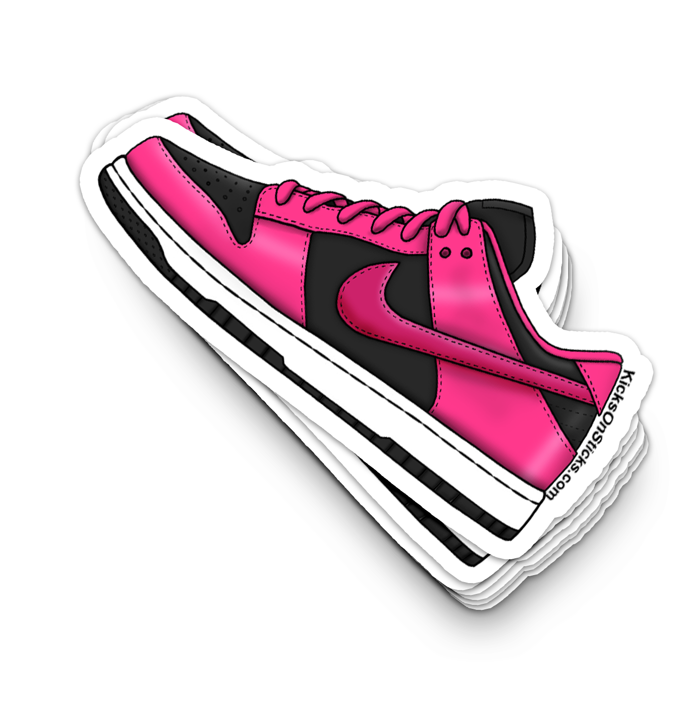 Dunk Low "Fierce Pink Black" Sneaker Sticker