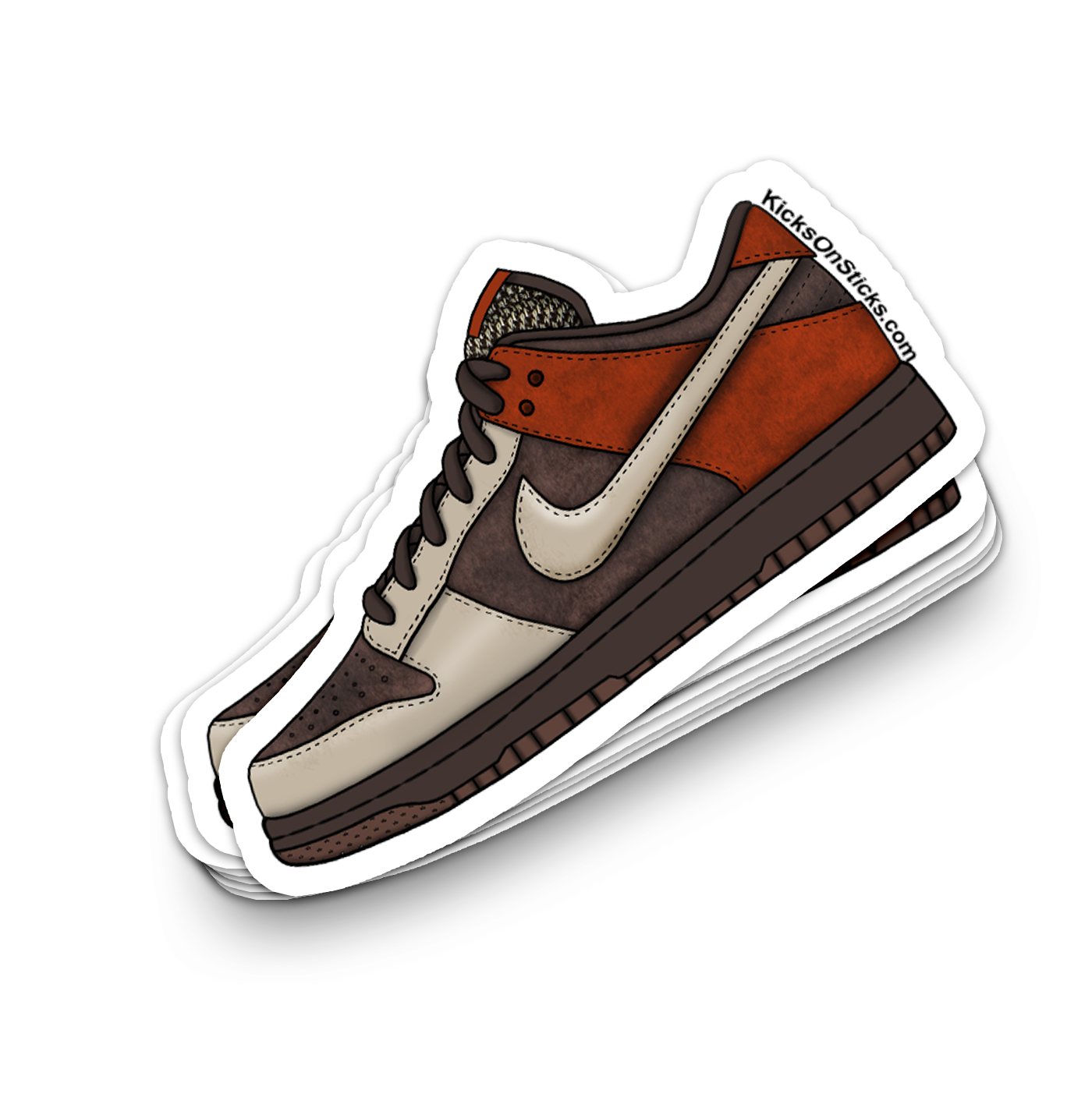 Dunk Low "Red Panda" Sneaker Sticker