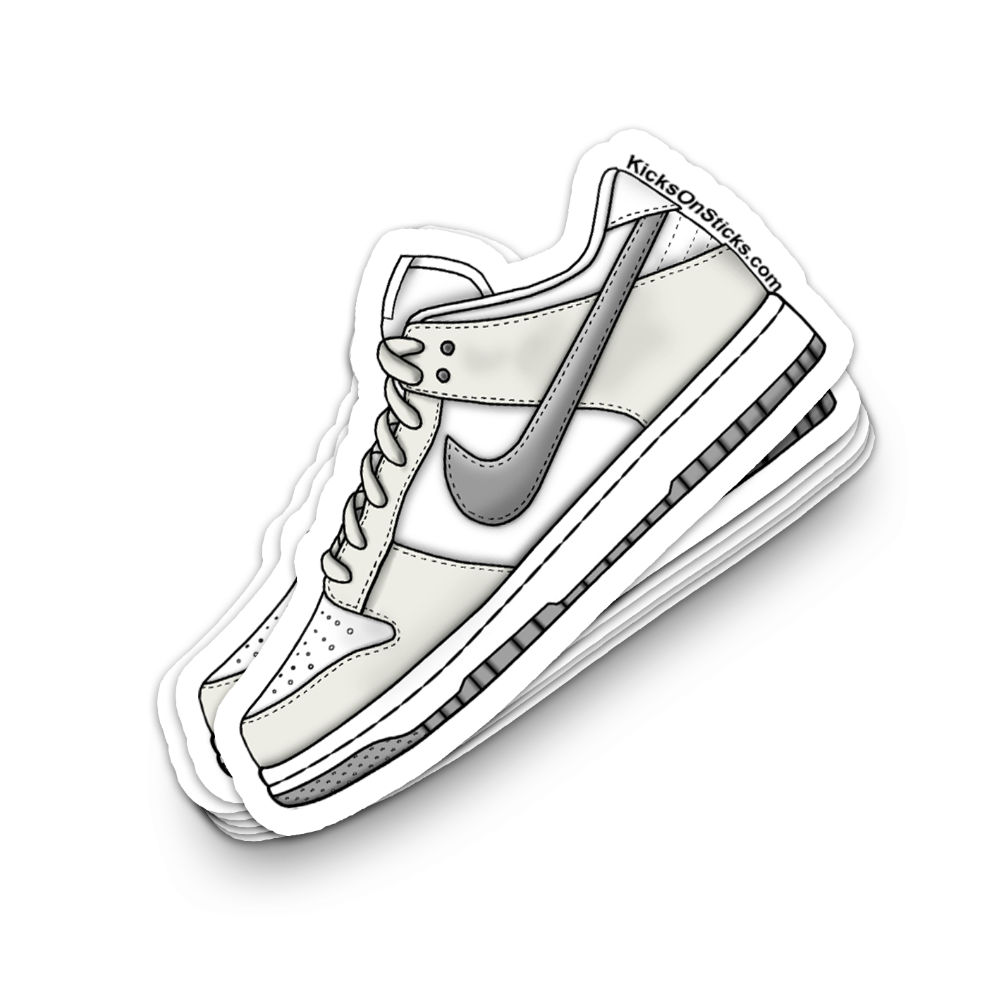 Dunk Low "Summit White Light Smoke Grey" Sneaker Sticker