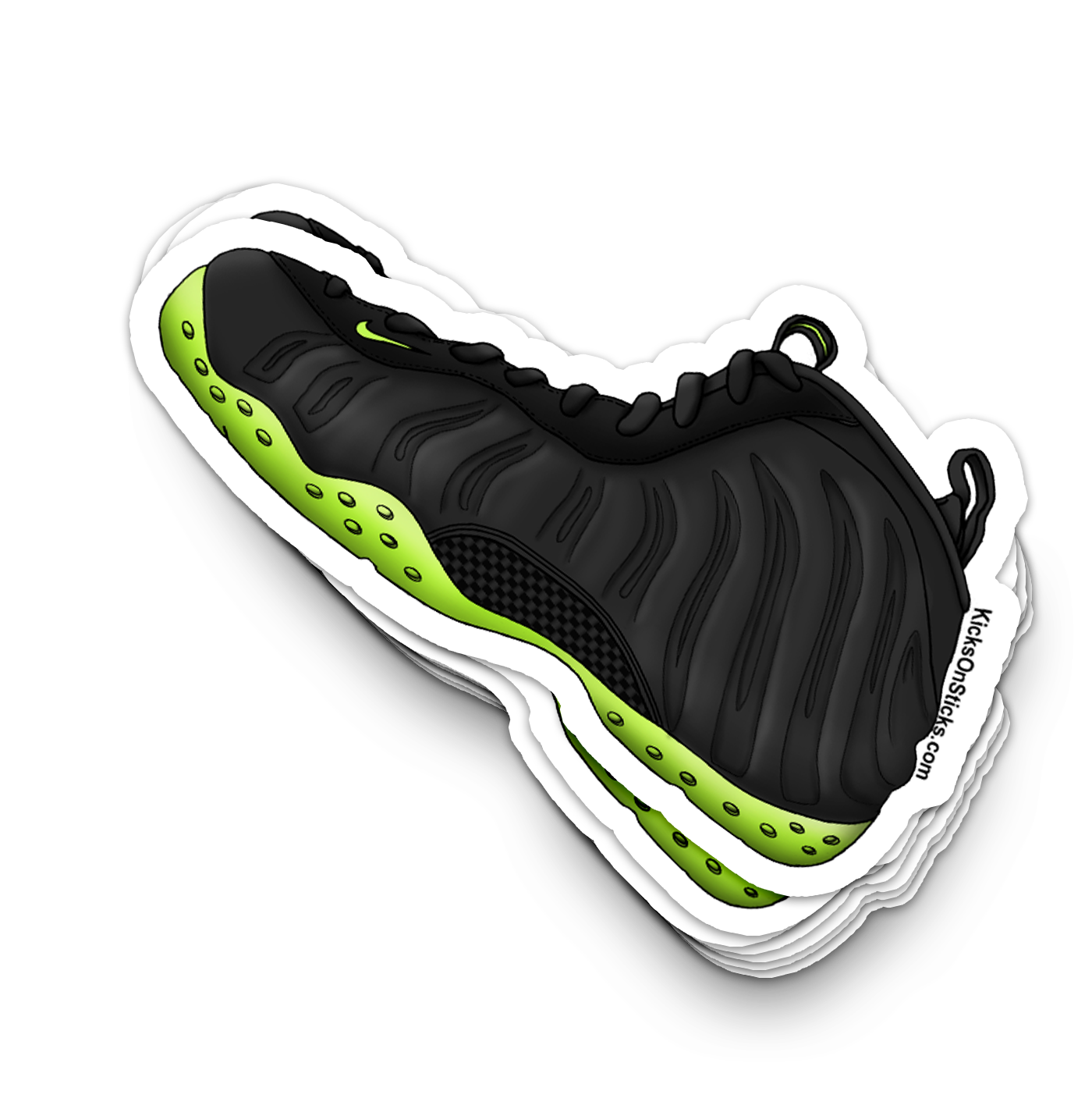 Foamposite "Black Volt" Sneaker Sticker