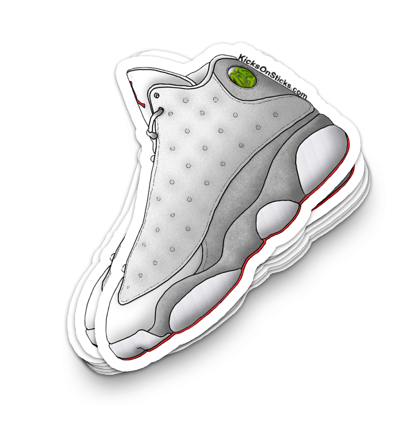 Jordan 13 "Wolf Grey" Sneaker Sticker