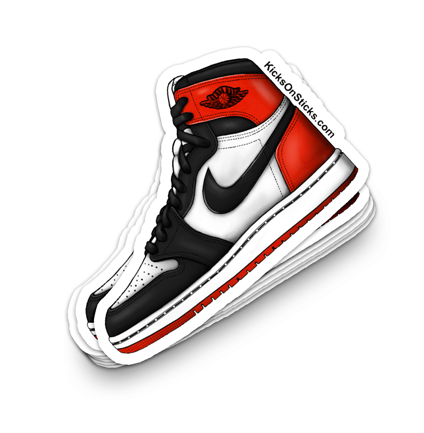 Jordan 1 "Black Toe" Sneaker Sticker
