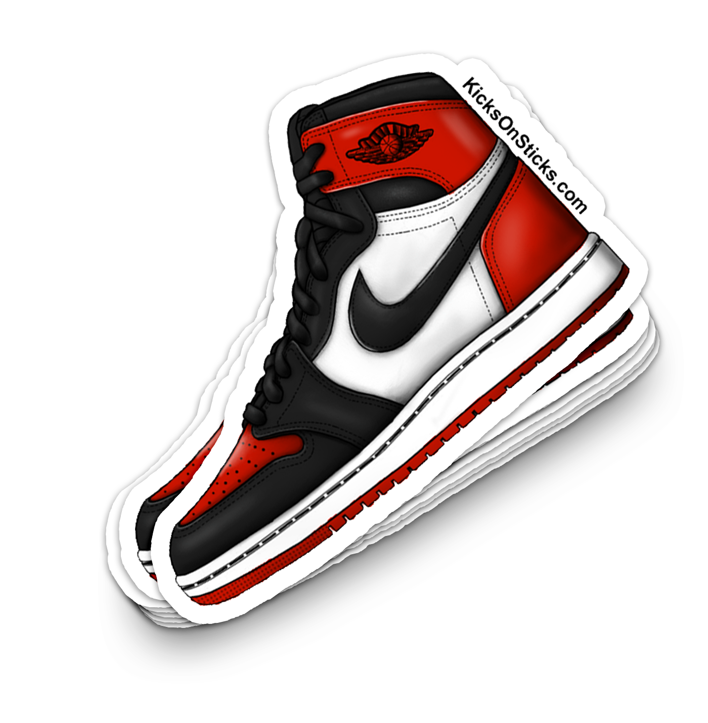 Jordan 1 "Bred Toe" Sneaker Sticker