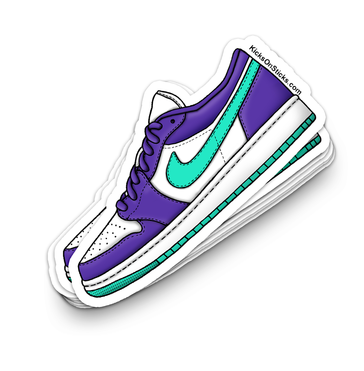 Jordan 1 Low "Hornets Psychic Purple" Sneaker Sticker