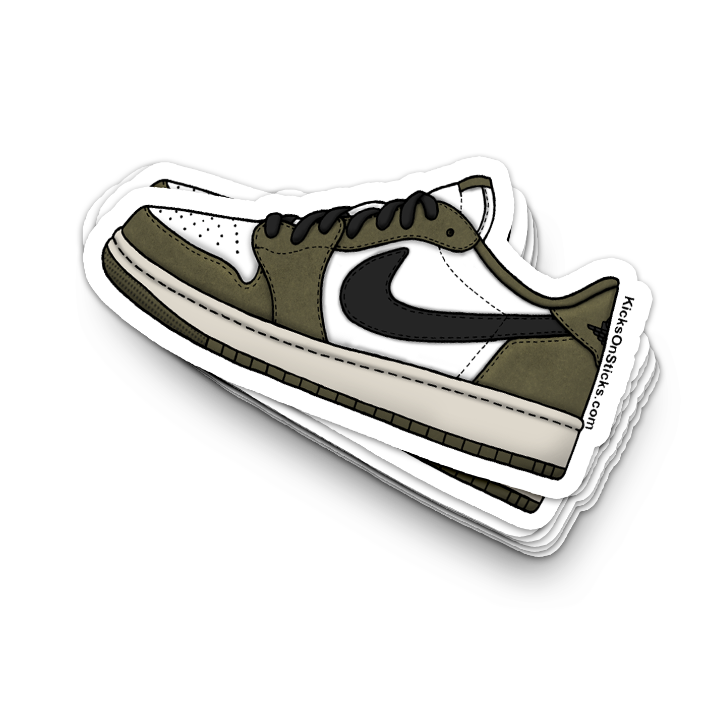 Jordan 1 Low "OG Medium Olive" Sneaker Sticker