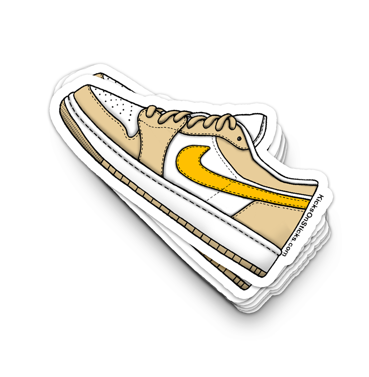 Jordan 1 Low "Pale Yellow Ochre" Sneaker Sticker