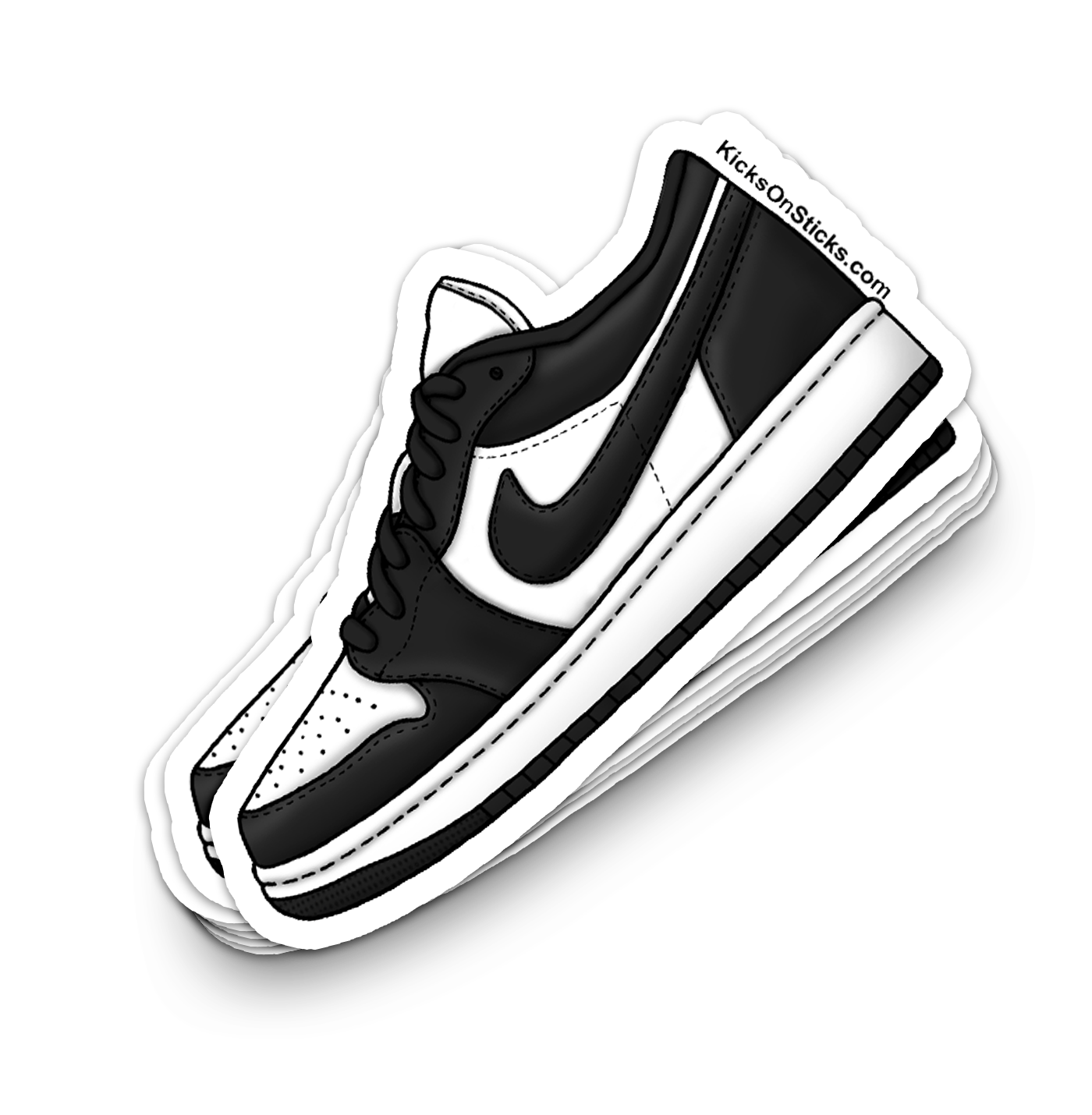 Jordan 1 Low "Panda" Sneaker Sticker