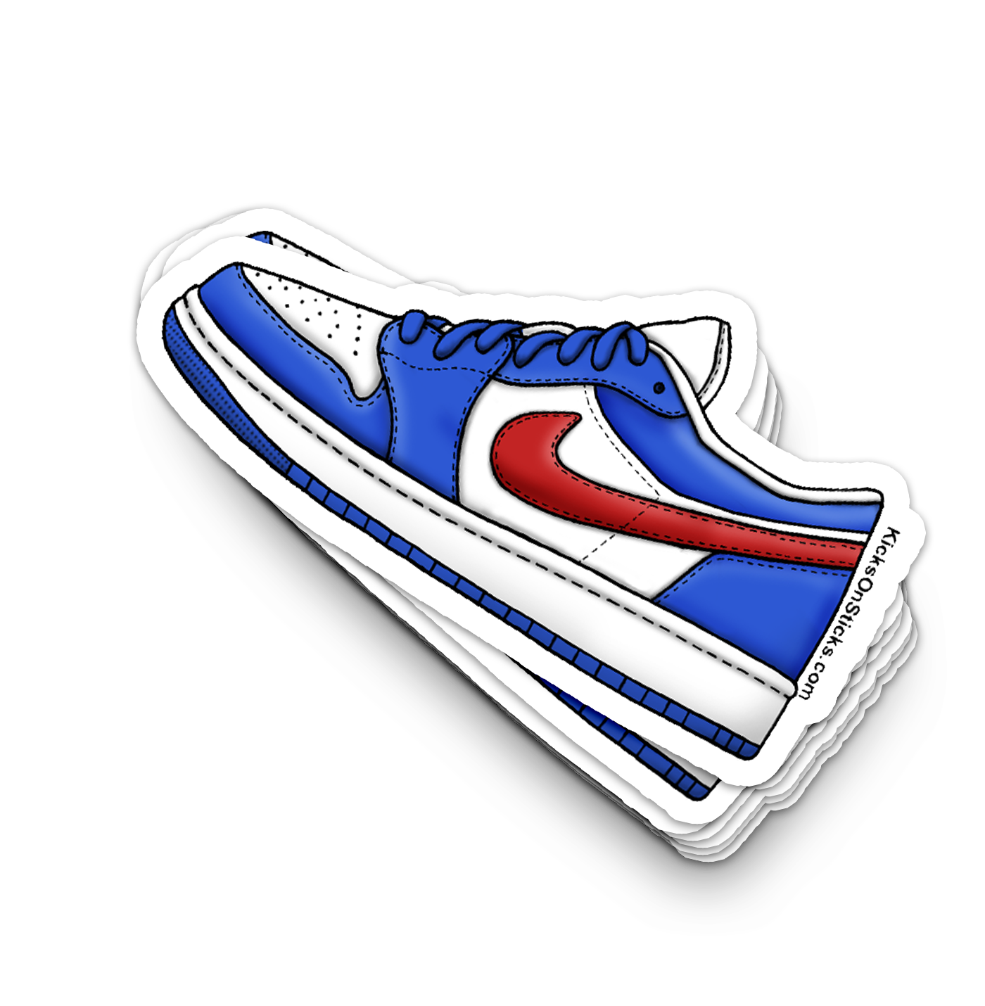 Jordan 1 Low "Royal Blue Gym Red" Sneaker Sticker