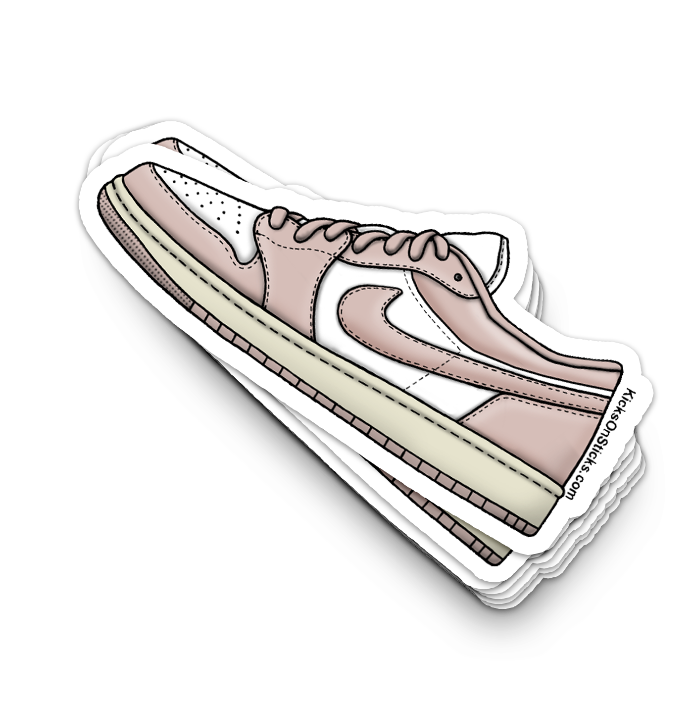 Jordan 1 Low "Strawberry Milk" Sneaker Sticker