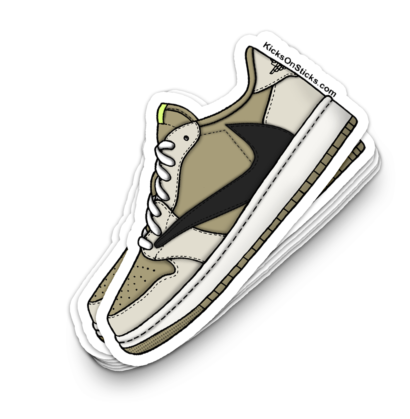 Jordan 1 Low "Travis Golf Olive" Sneaker Sticker