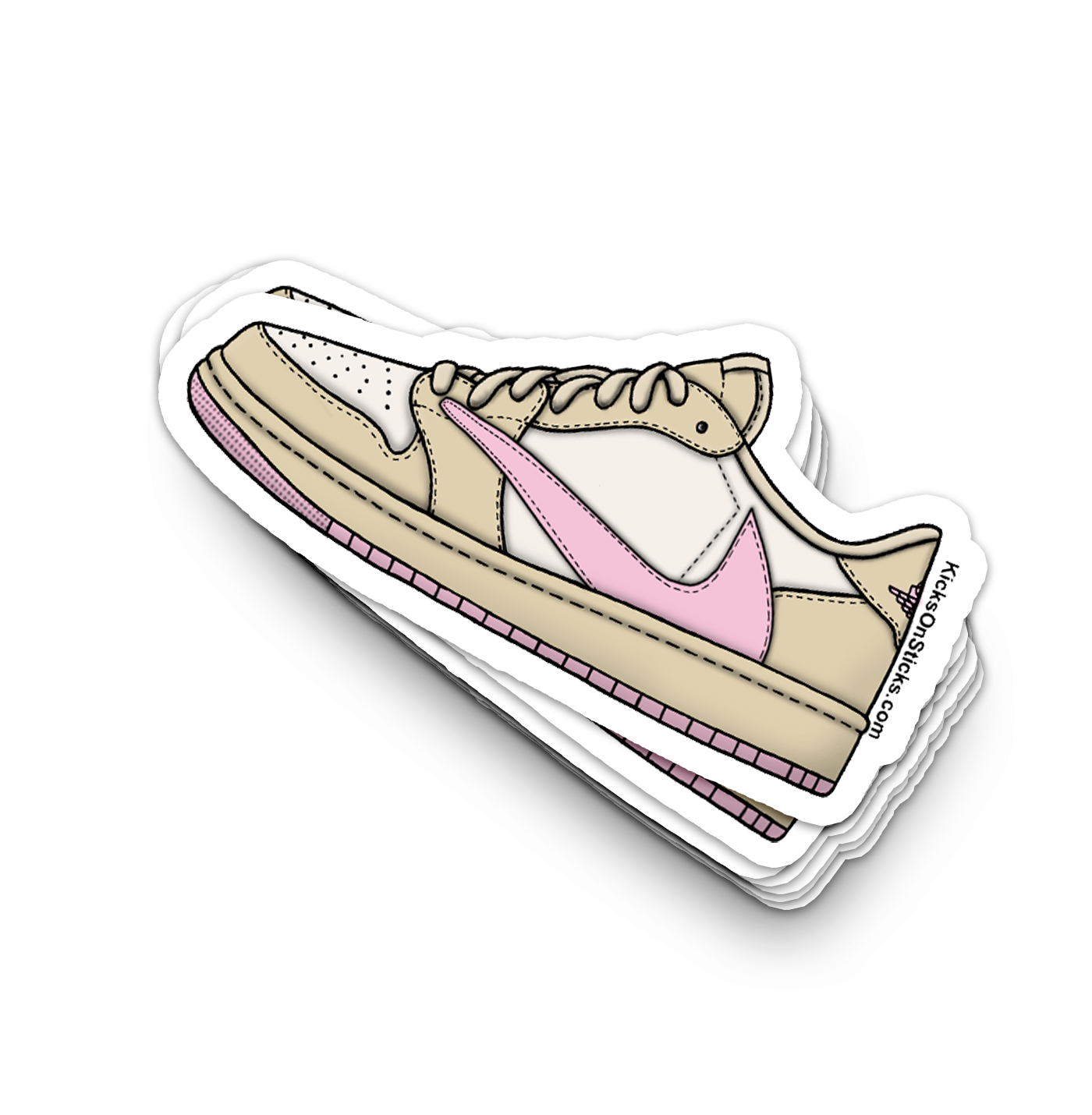 Jordan 1 Low "Shy Pink" Sneaker Sticker