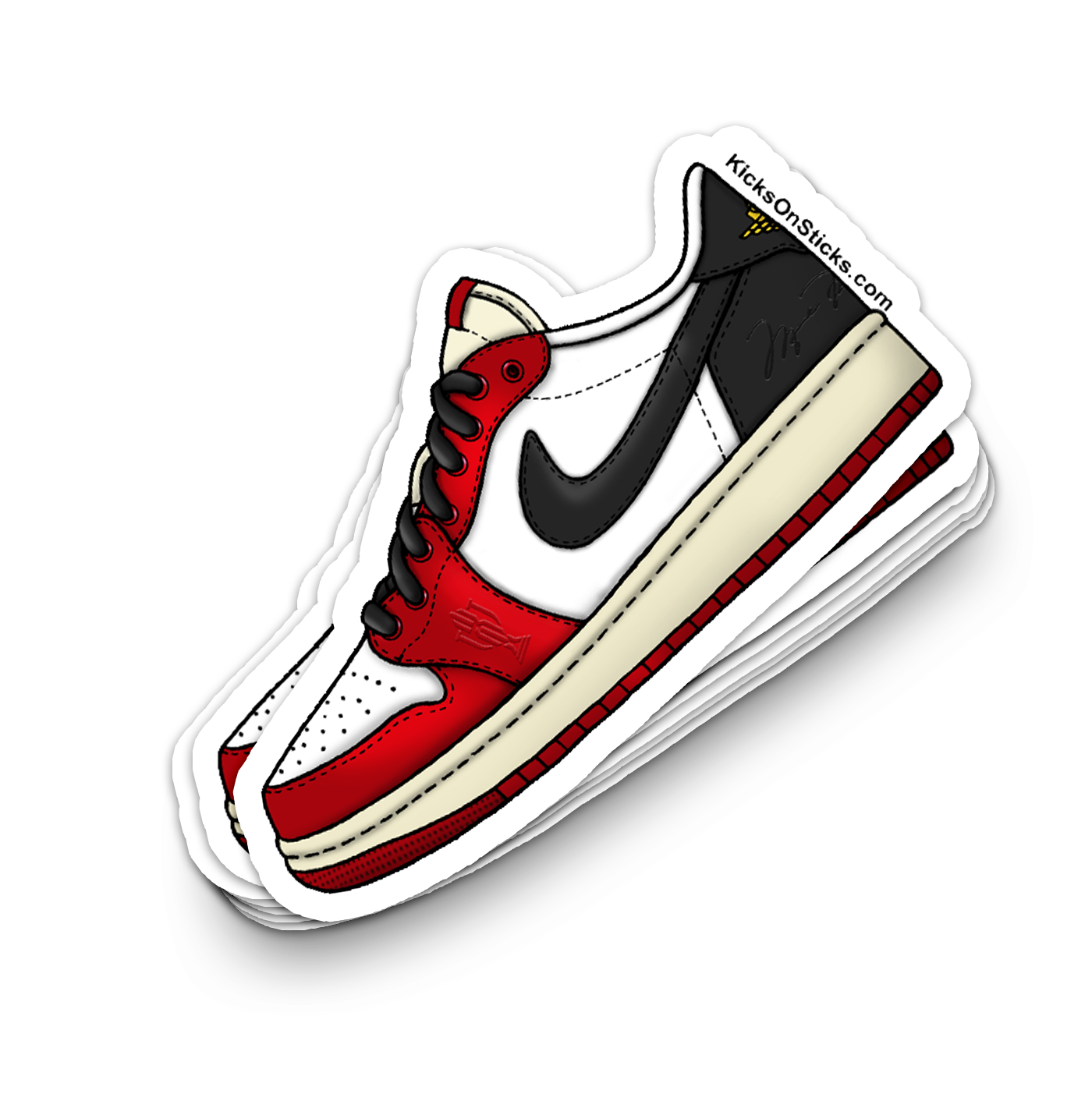 Jordan 1 Low "Trophy Room" Sneaker Sticker