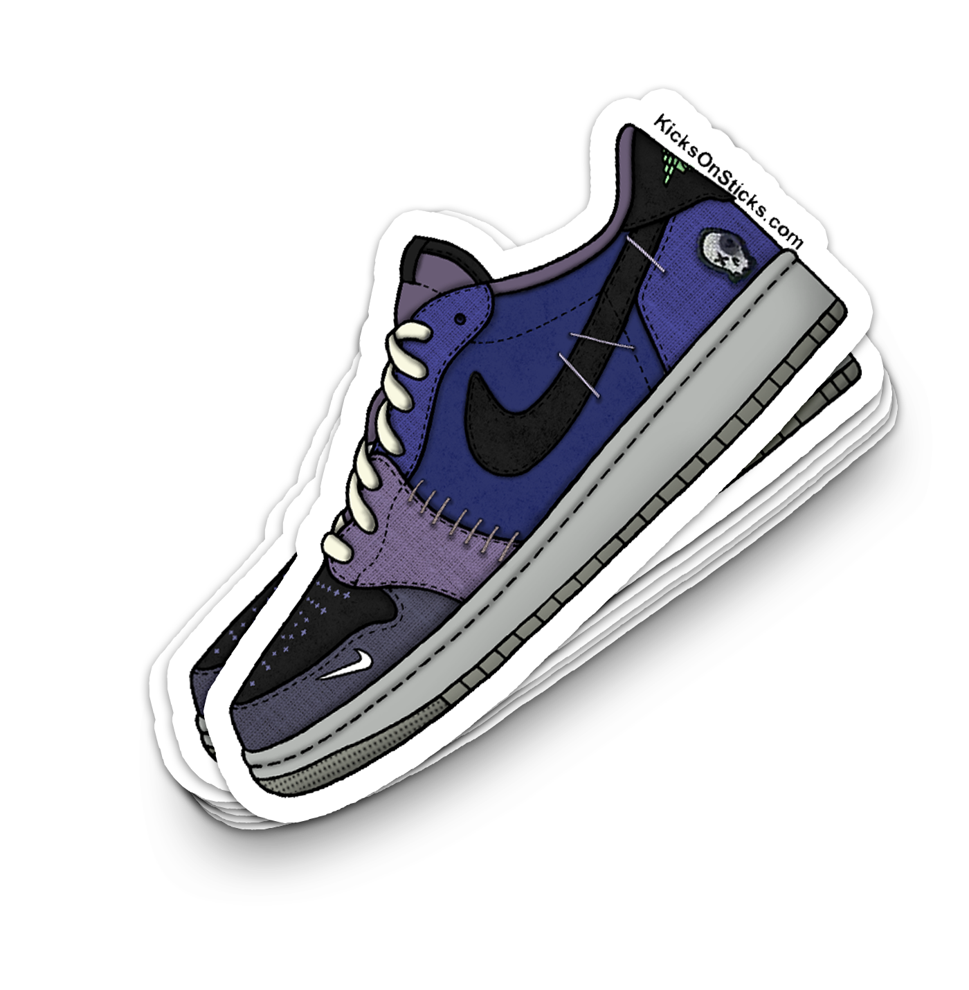 Jordan 1 Low "Voodoo Purple" Sneaker Sticker