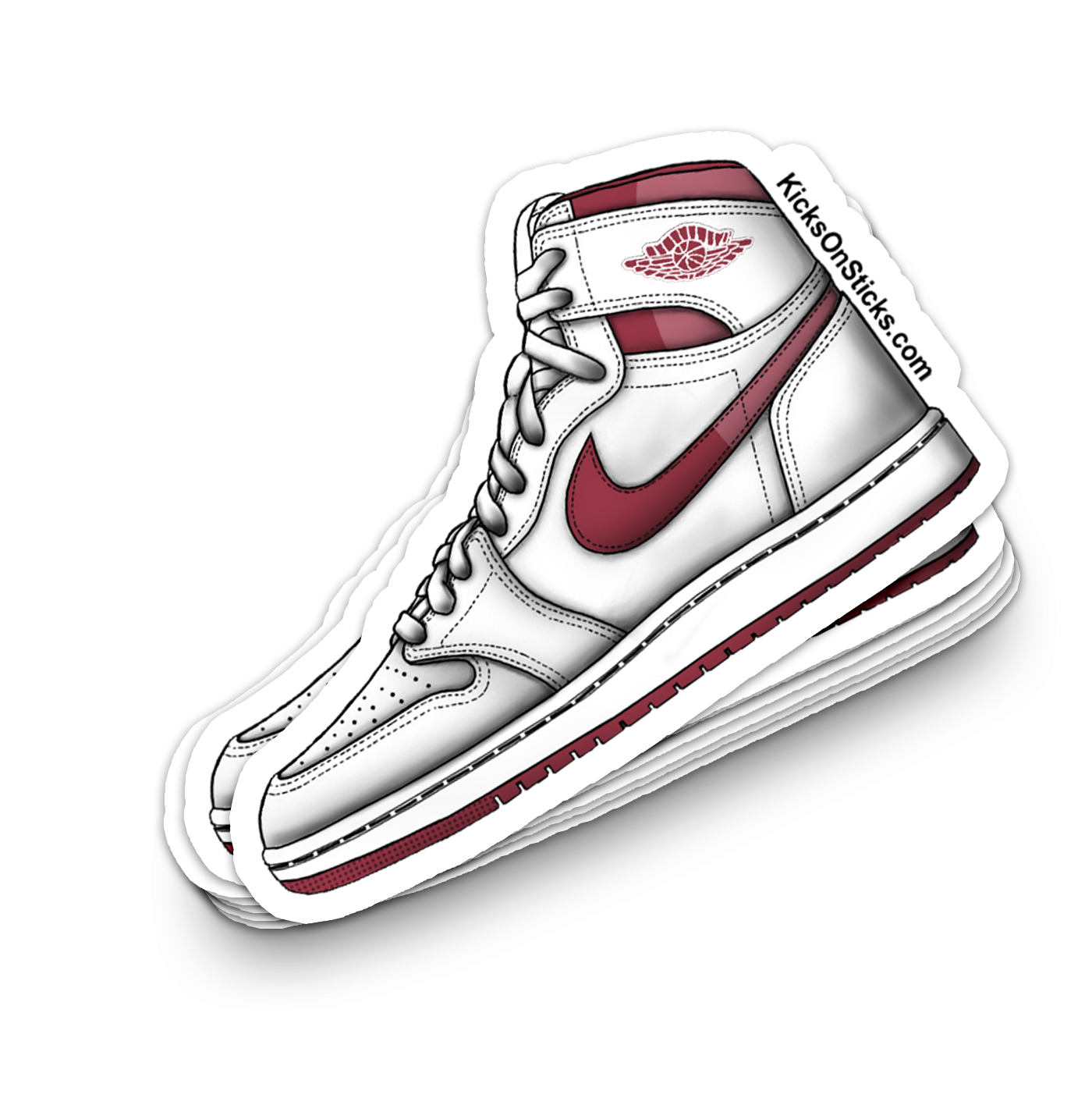 Jordan 1 "Metallic Burgundy" Sneaker Sticker