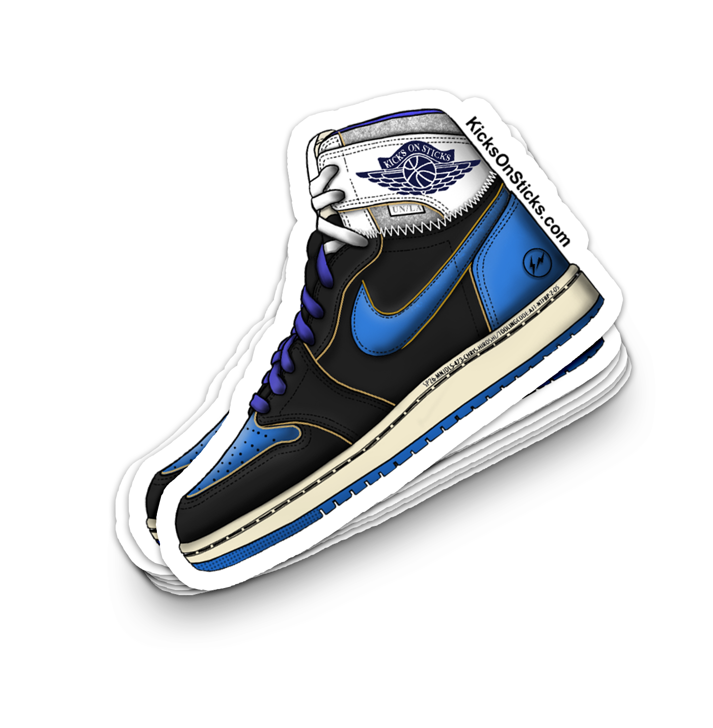 Jordan 1 "Union Fragment Sport Royal" Sneaker Sticker