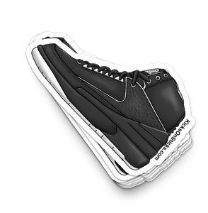 Jordan 2 "Black/White" Sneaker Sticker