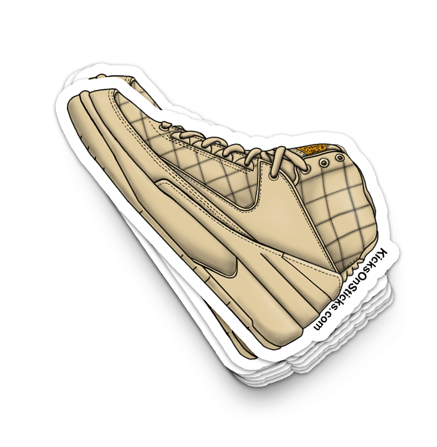 Jordan 2 "Don" Tan Sneaker Sticker