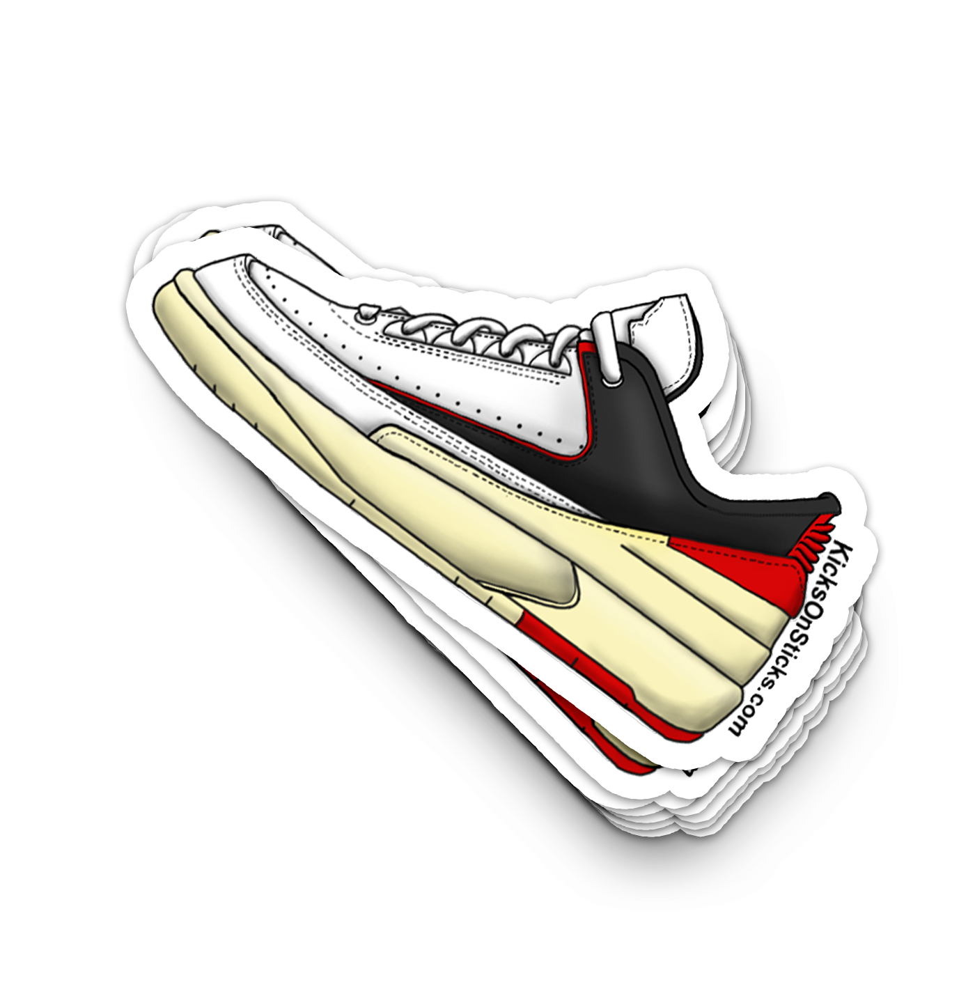Jordan 2 Low "Chicago Twist" Sneaker Sticker