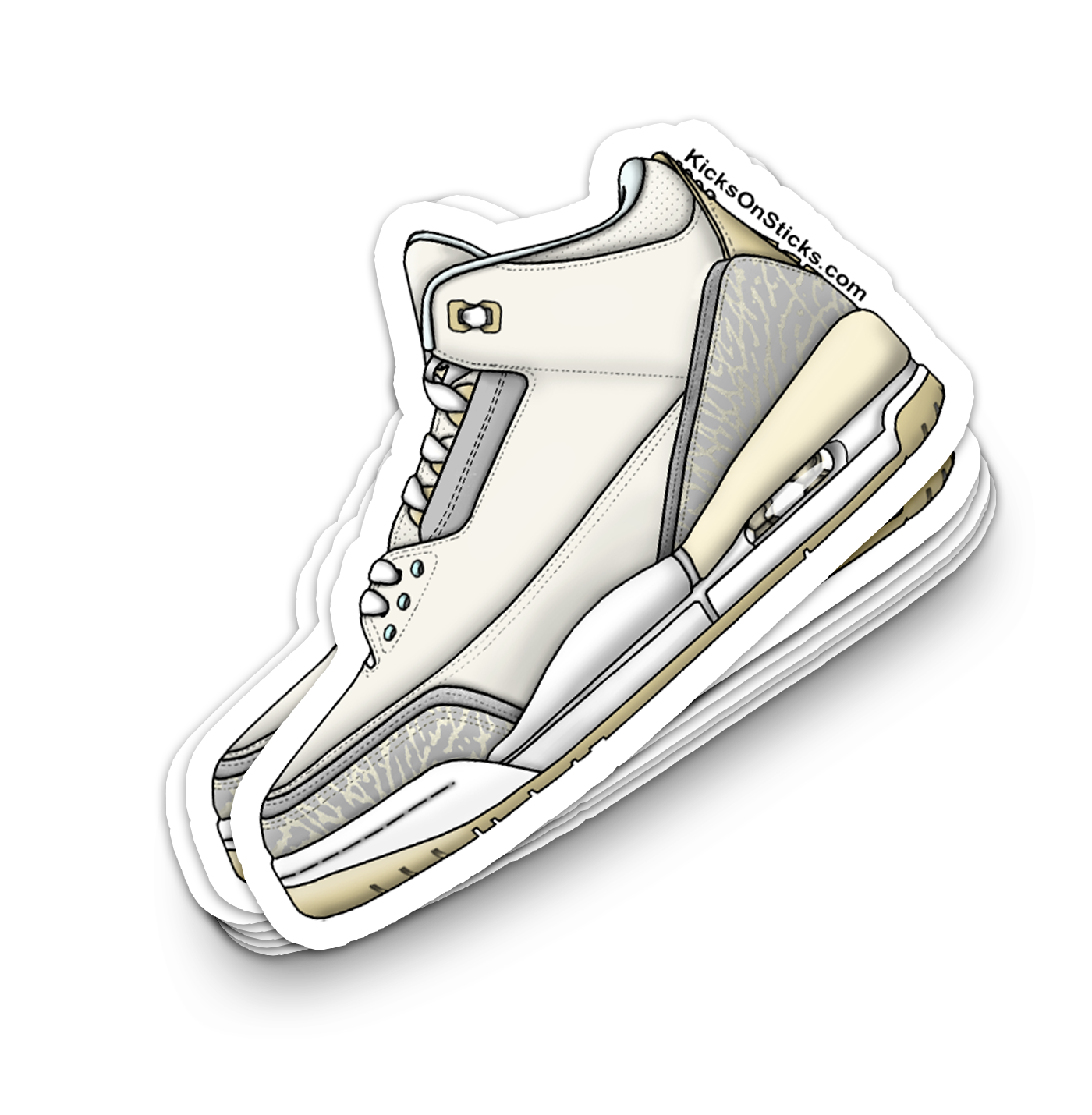 Jordan 3 "Craft Ivory" Sneaker Sticker