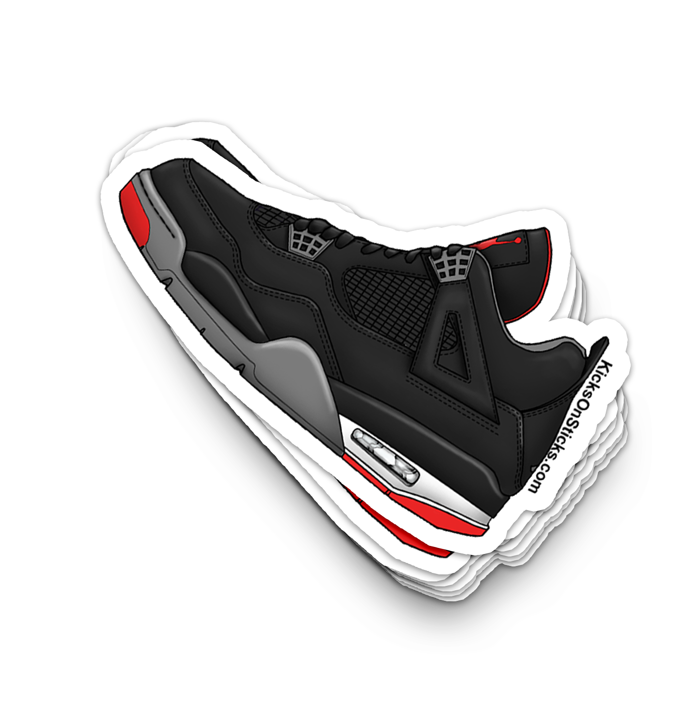 Jordan 4 "Bred" Sneaker Sticker