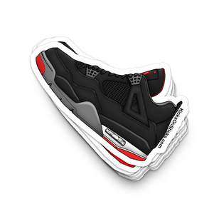 Jordan 4 "Bred" Sneaker Sticker