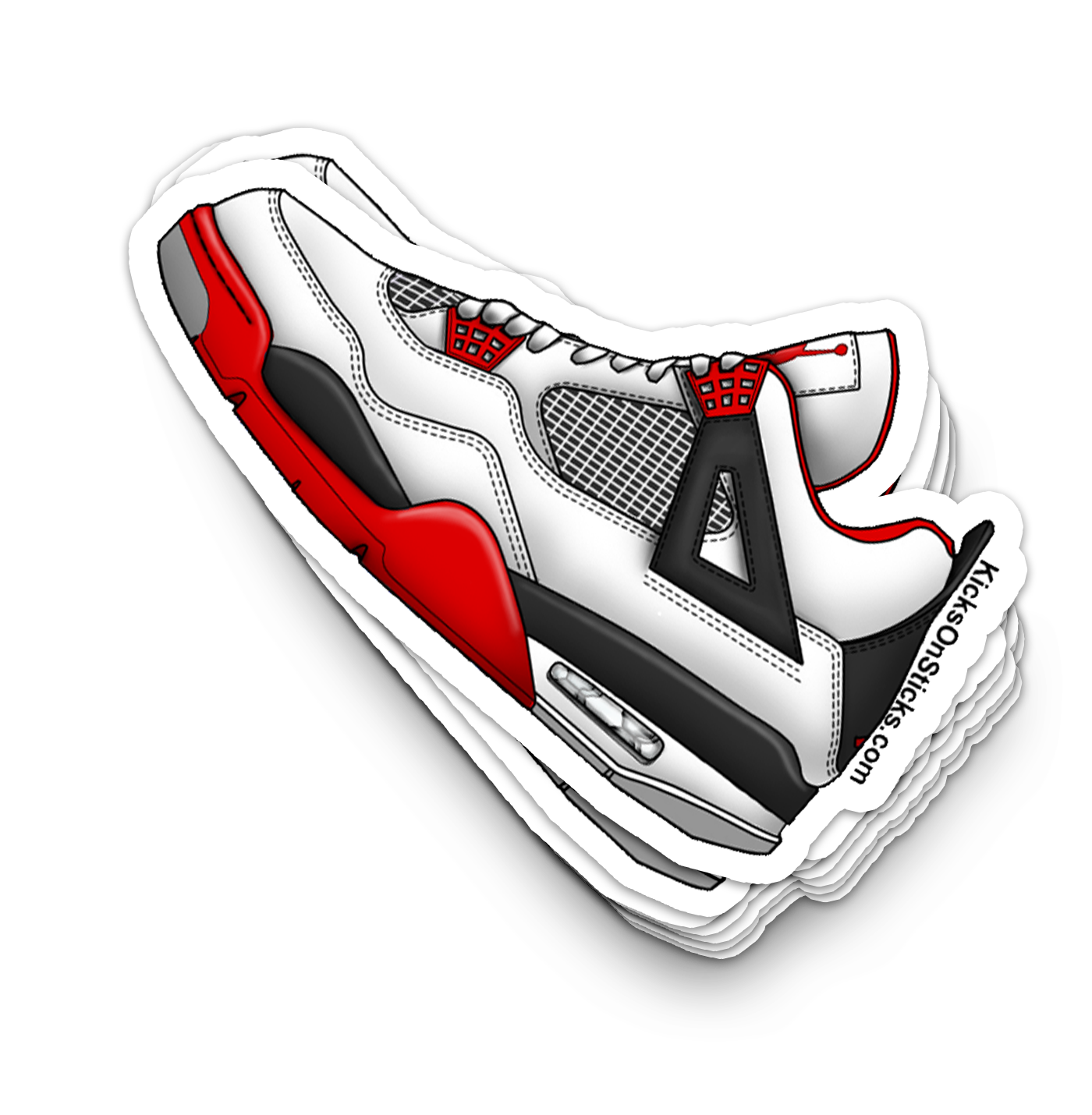 Jordan 4 "Fire Red" Sneaker Sticker