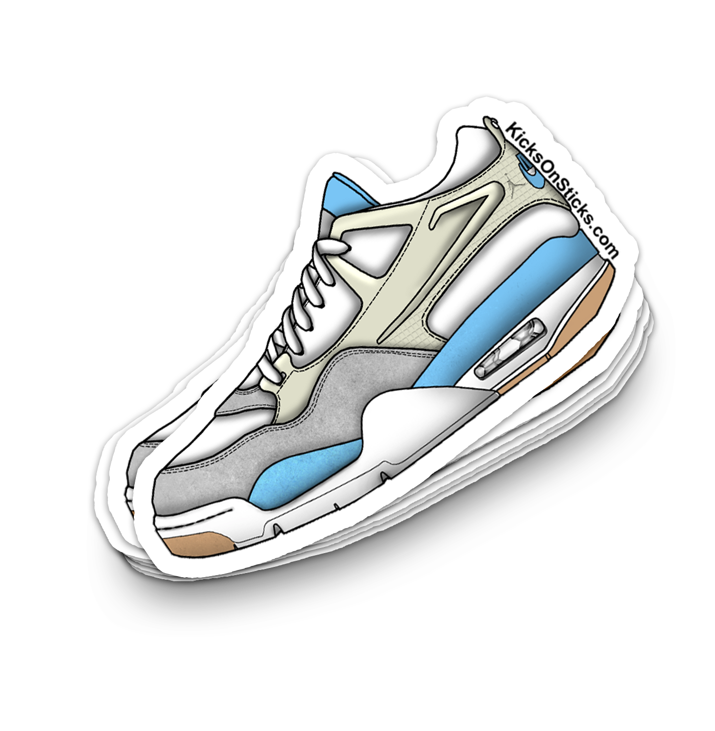 Jordan 4 RM "White Legend Blue" Sneaker Sticker