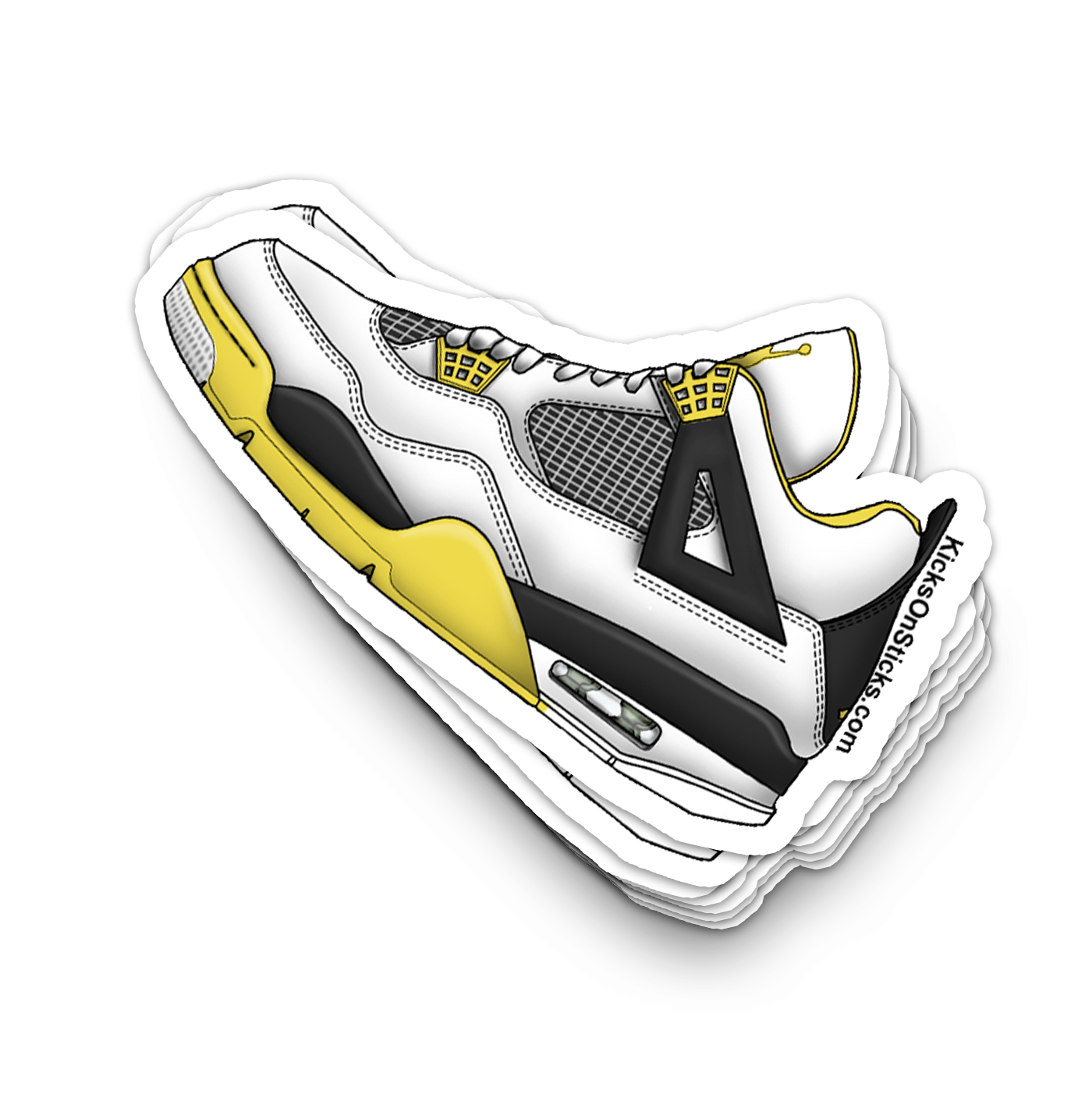 Jordan 4 "Vivid Sulfur" Sneaker Sticker