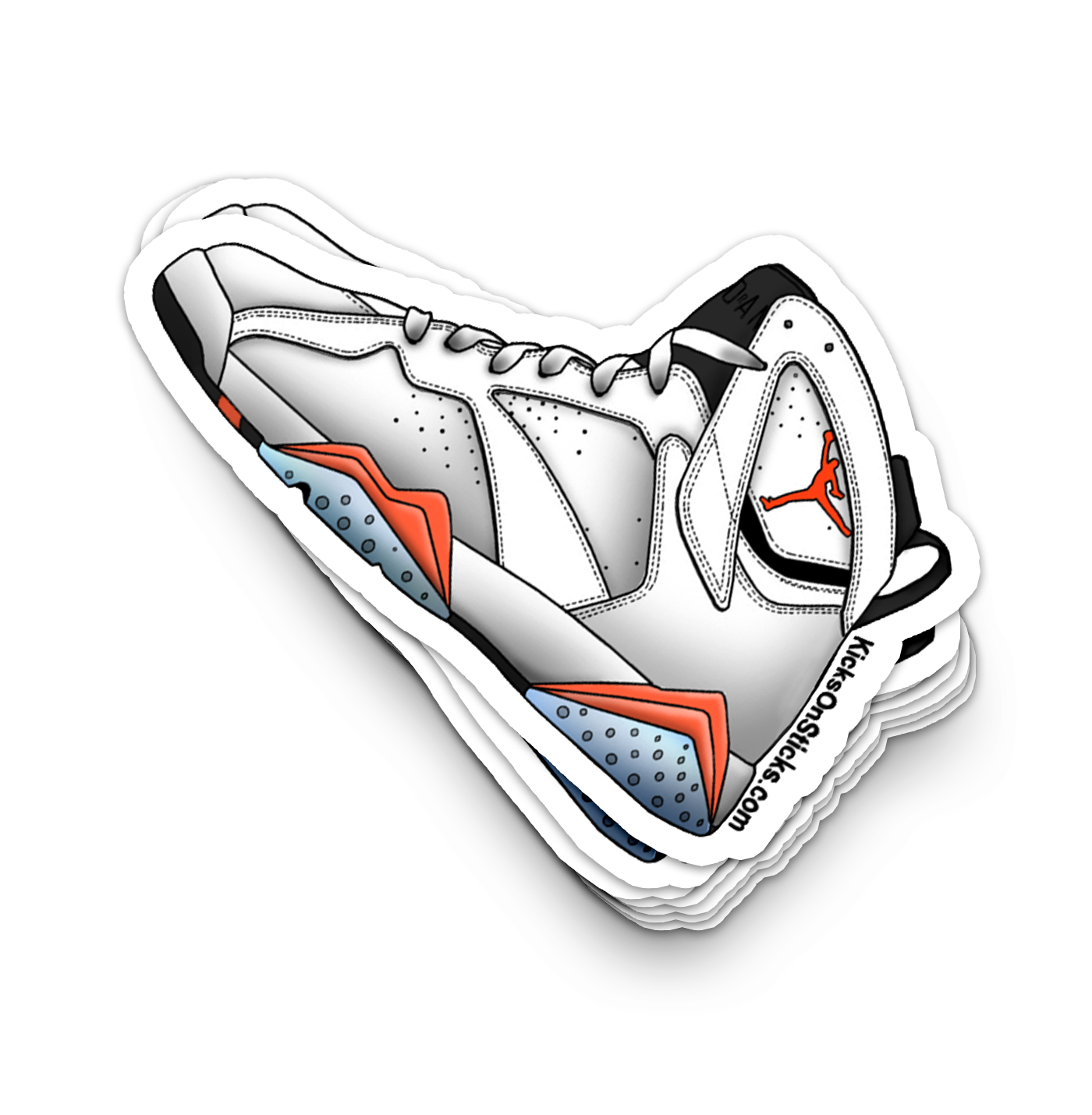 Jordan 7 "White Infrared" Sneaker Sticker
