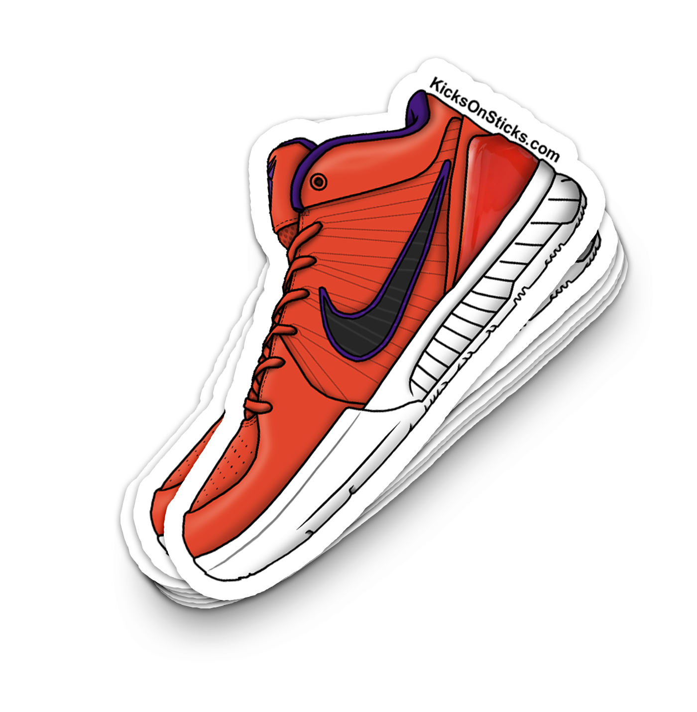 Kobe 4 "UNDFTD Team Orange" Sneaker Sticker