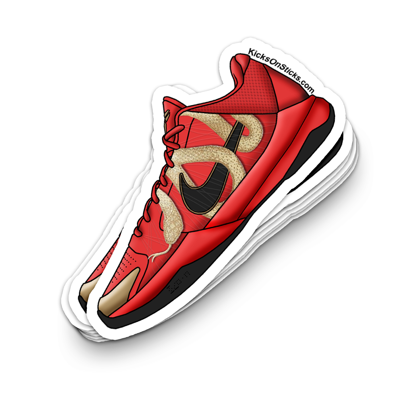 Kobe 5 "Year of the Mamba Red" Sneaker Sticker
