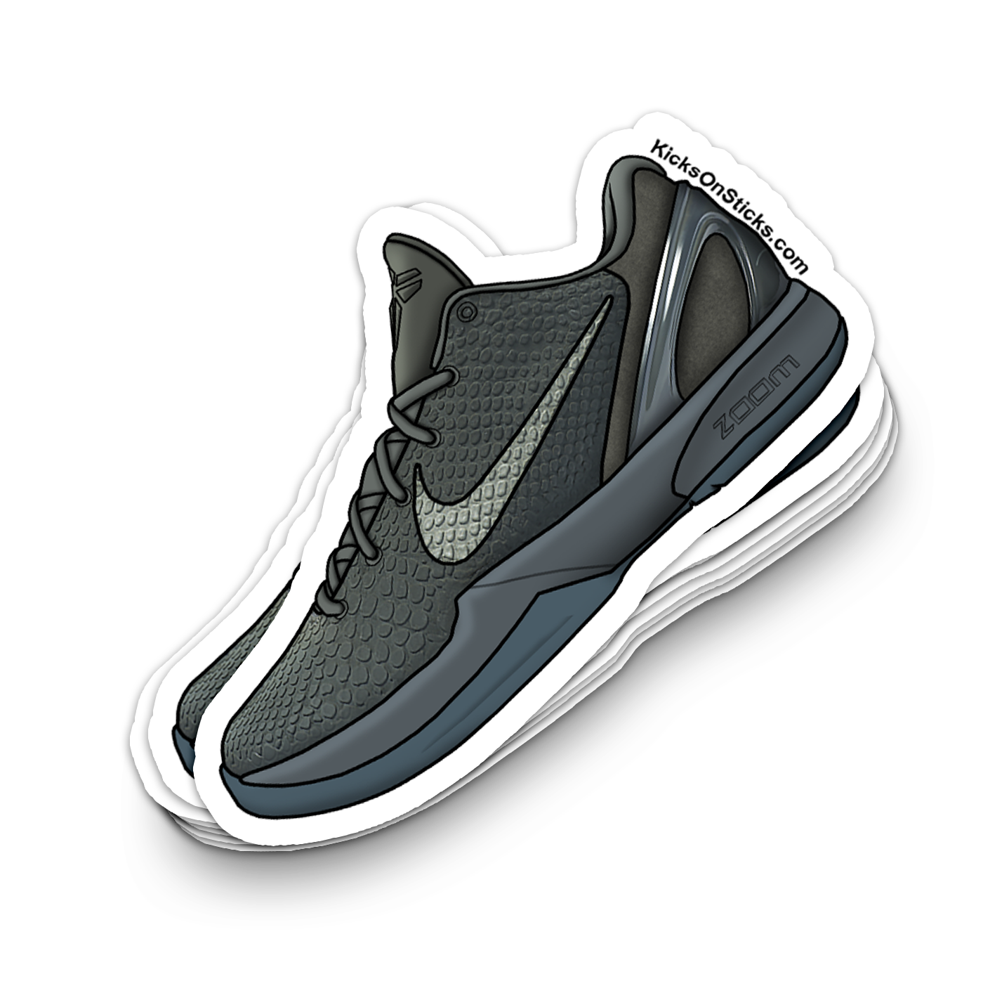 Kobe 6 "Fade to Black" Sneaker Sticker
