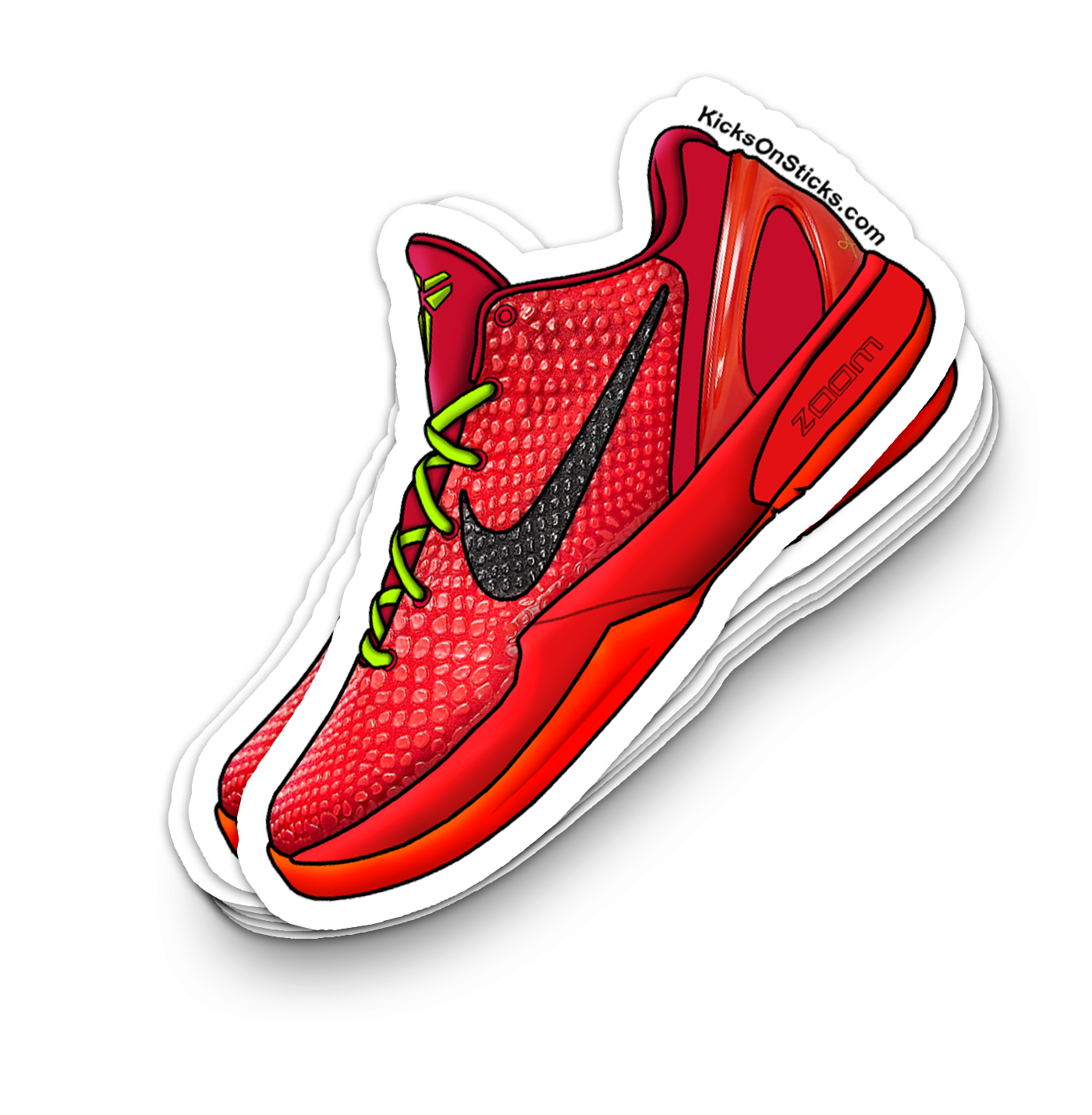 Kobe 6 "Reverse Grinch" Sneaker Sticker