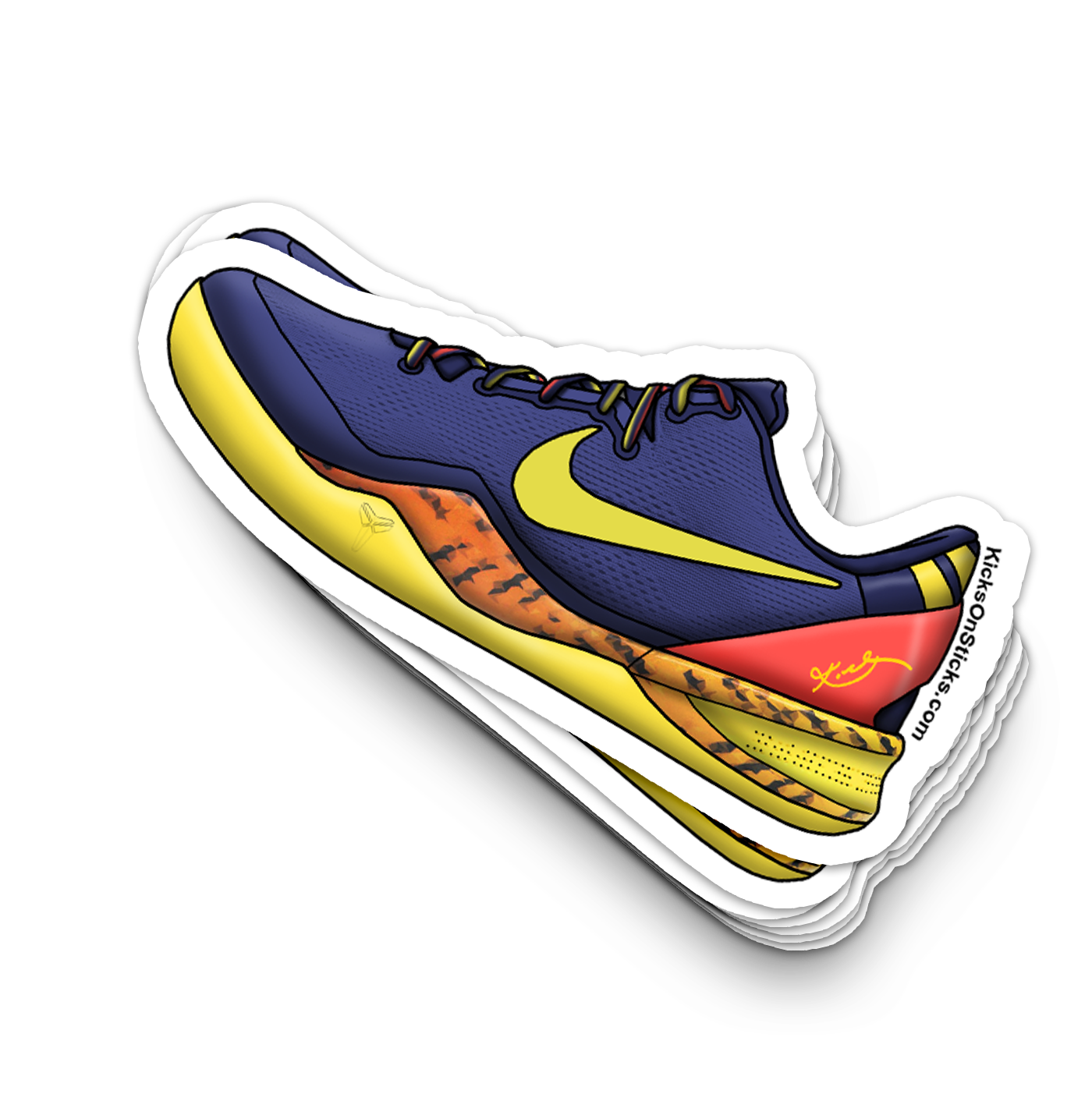 Kobe 8 "Barcelona Tiger" Sneaker Sticker