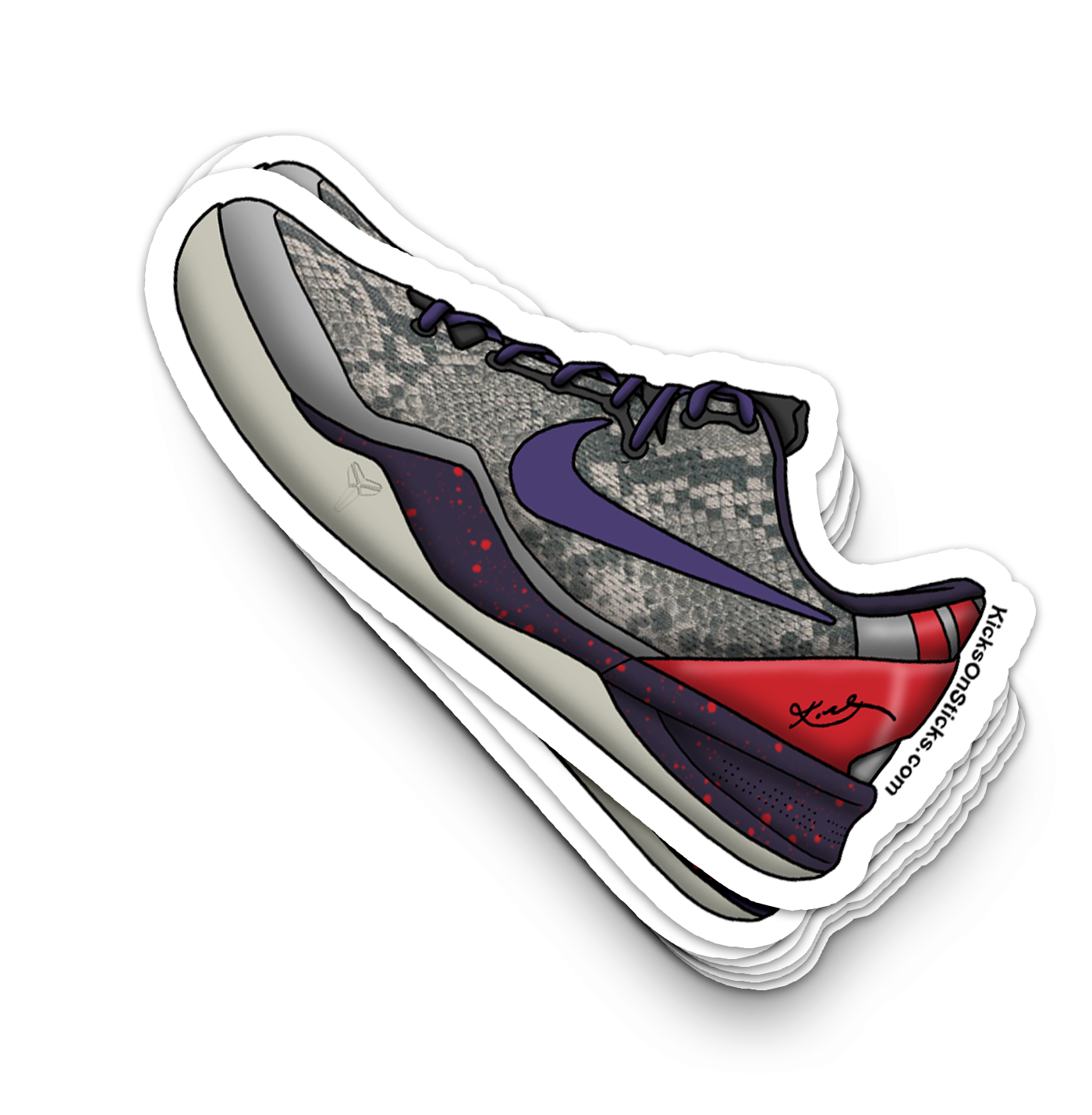 Kobe 8 "Mine Grey" Sneaker Sticker