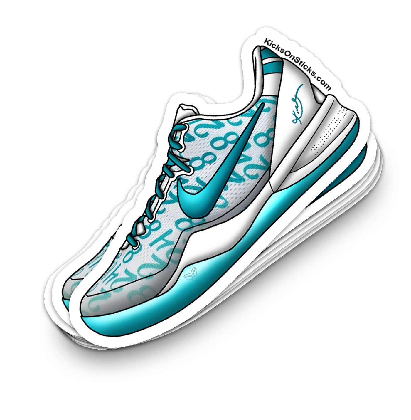 Kobe 8 "Radiant Emerald" Sneaker Sticker