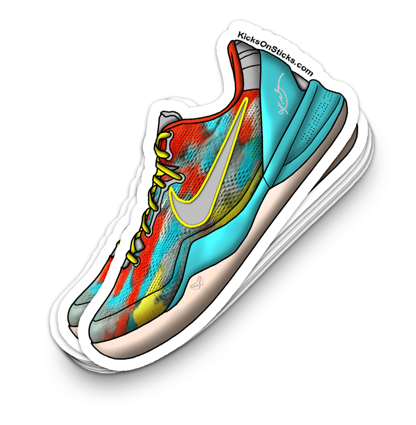 Kobe 8 "Venice" Sneaker Sticker